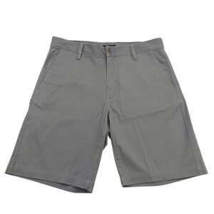 RVCA Shorts Mens 32 Gray Weekend Fit Flat Front Chinos Casual Preppy Golf